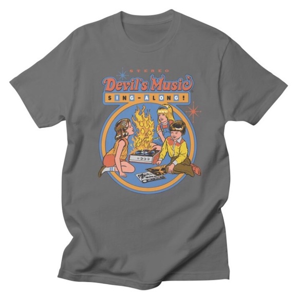 EUC Steven Rhodes Devil's Music Sing-Along T-shirt - Picture 2 of 5